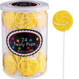 Yellow Swirly Lollipops 24pc
