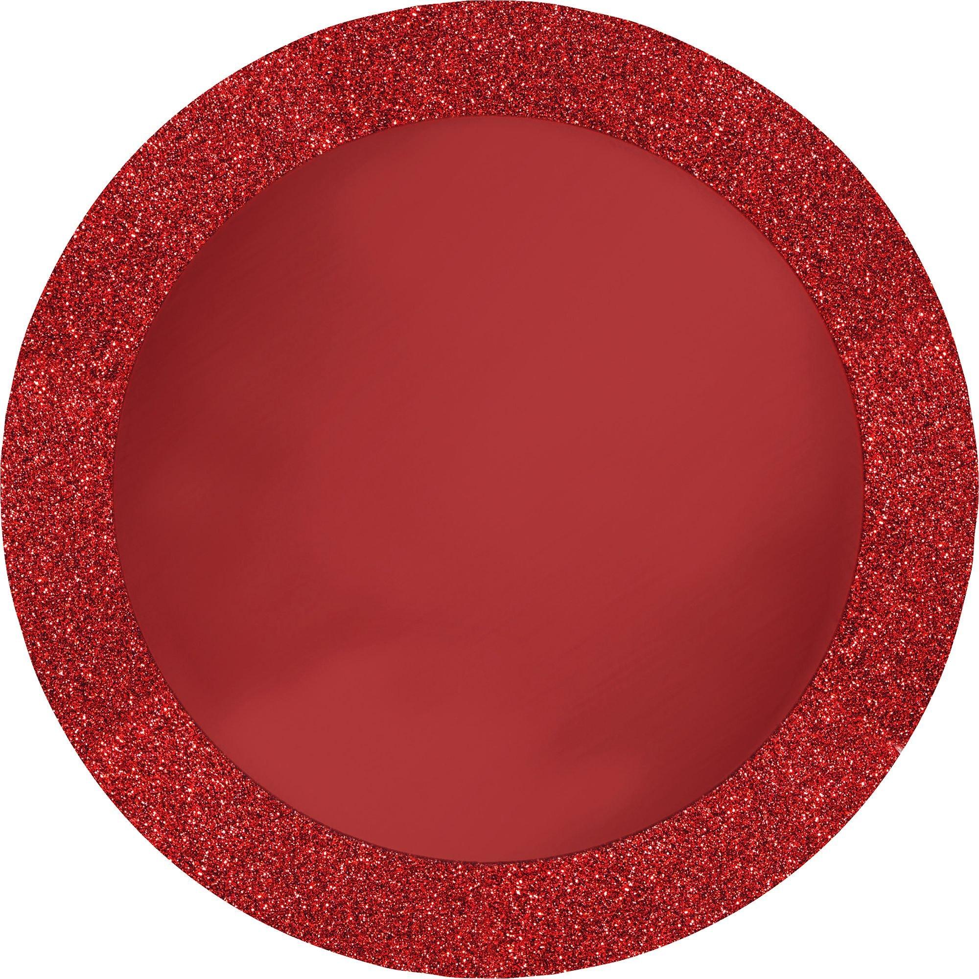 Glitter Red Placemats 8ct Party City