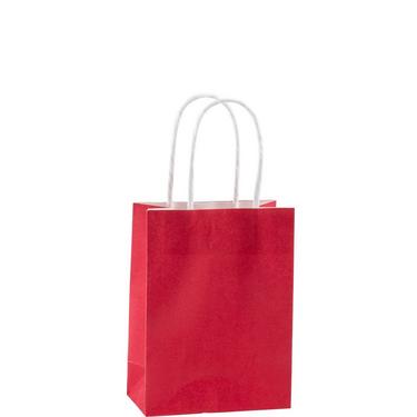 4 1/2 x 3 1/4 Mini Red Kraft Paper Gift Bags & Tissue Paper Kit