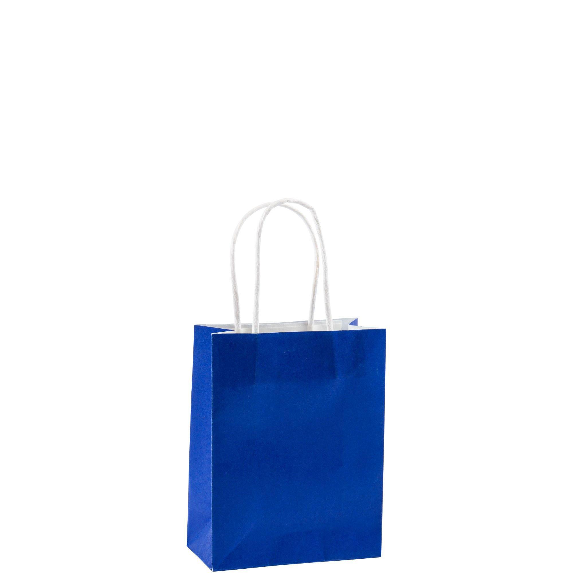 Handled Rich Electric Blue Colored Fancy Paper Bag, For Gifting