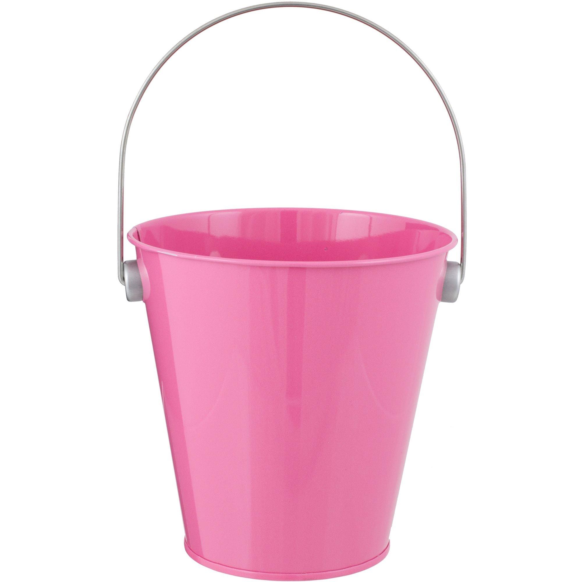  Metal Pail Buckets Party Favor, 7-inch (Red) : Health &  Household