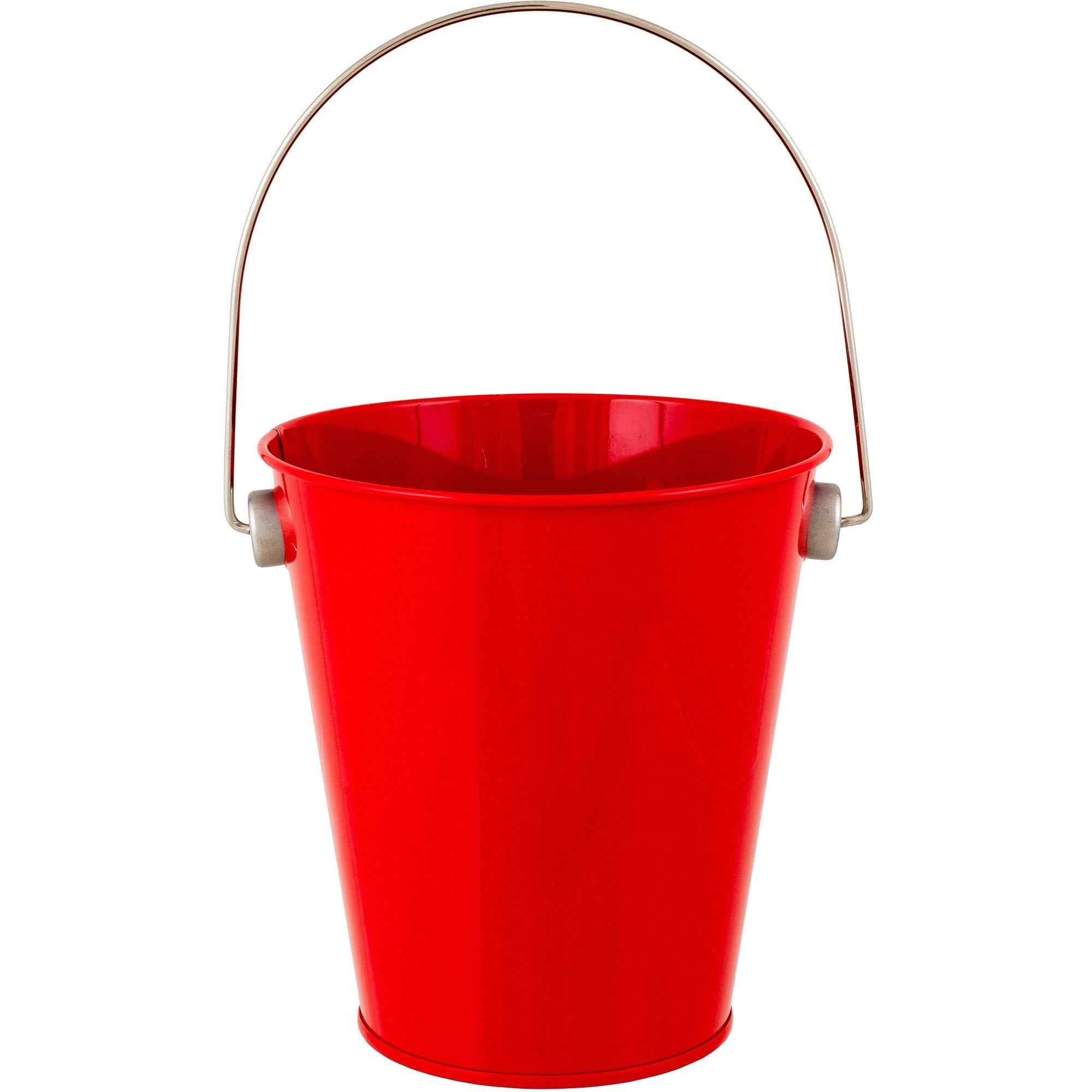 Red Metal Favor Pail