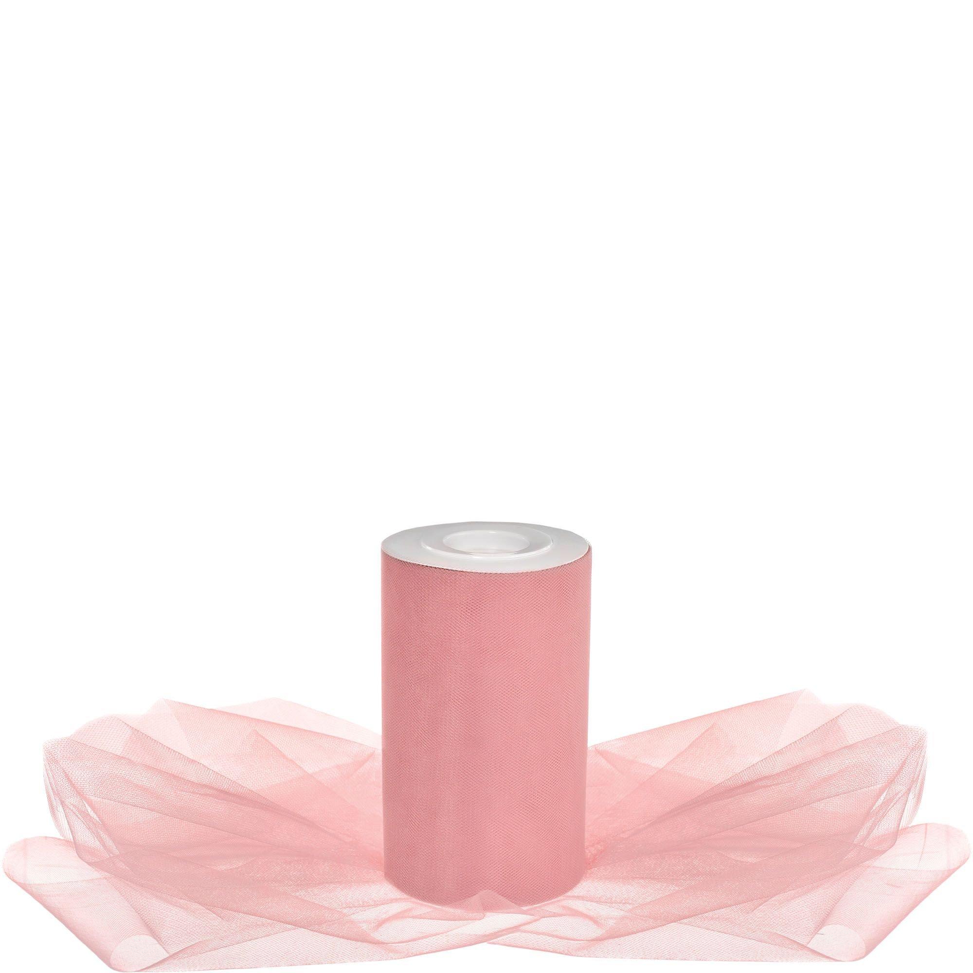 Amscan Pink Blush Tulle Spool 65 Yards x 6”