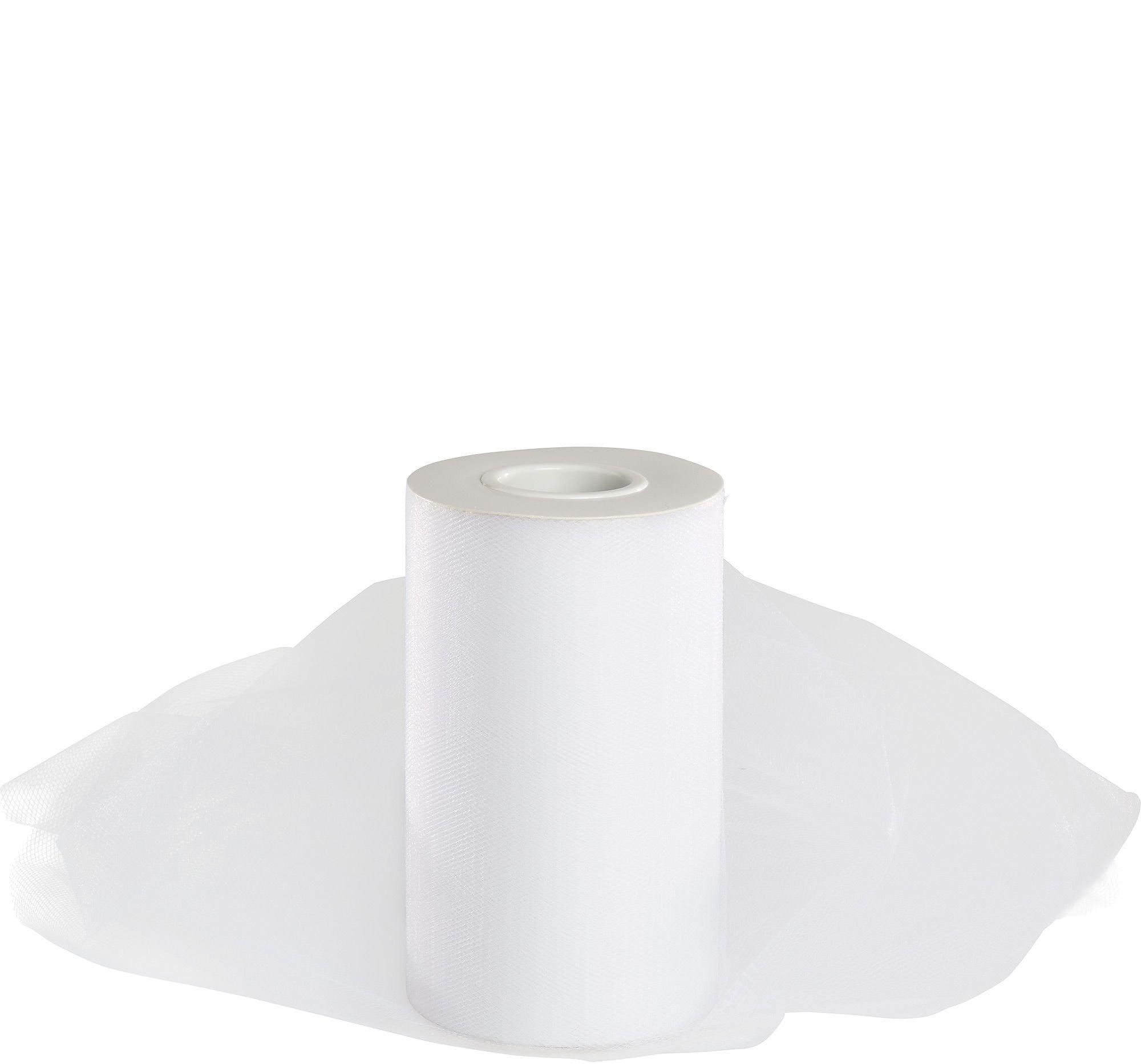5 Wholesale Tulle Fabric Roll White - at 