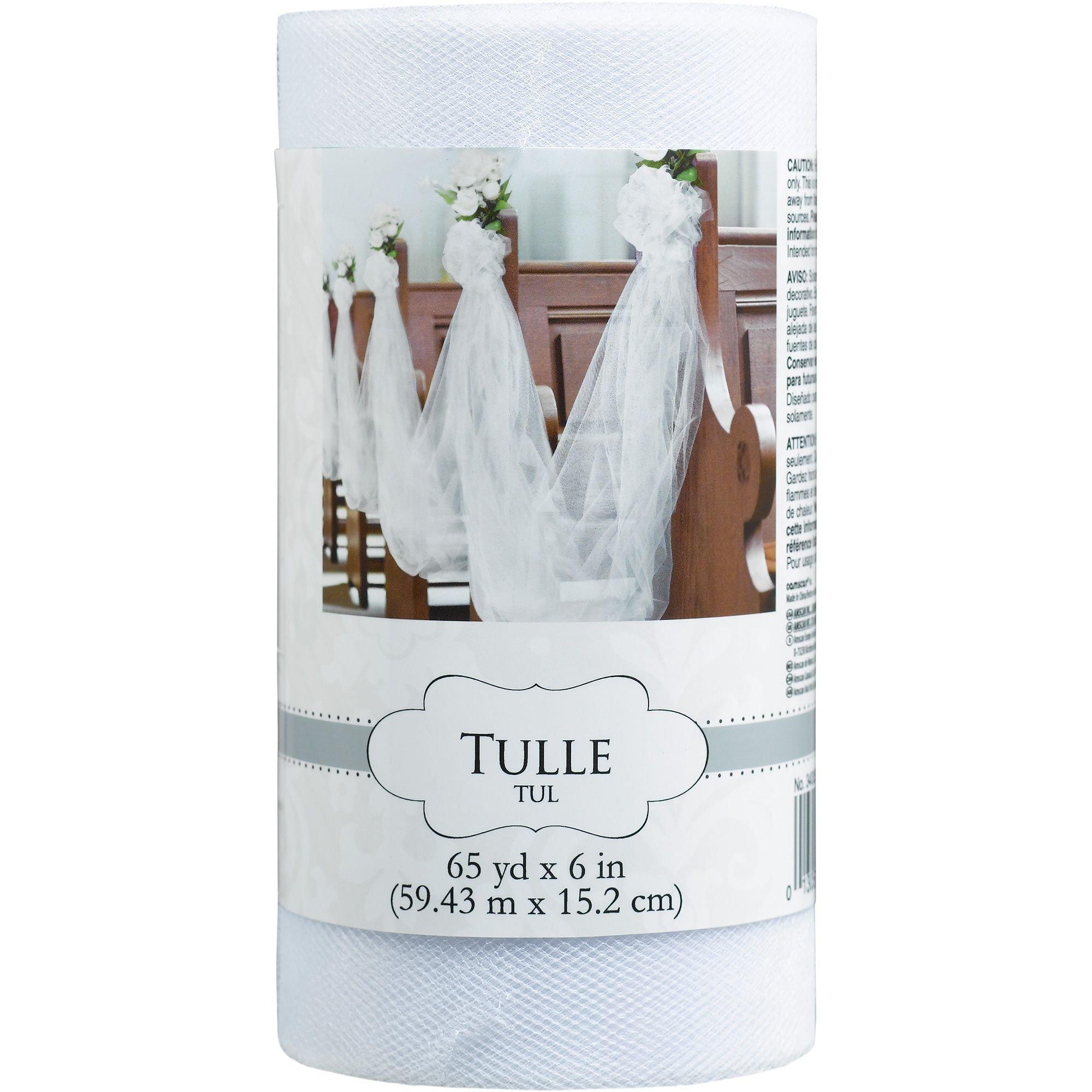White Tulle Spool 65yd