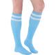 Light Blue Stripe Athletic Knee-High Socks