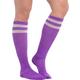 Purple Stripe Athletic Knee-High Socks