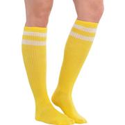 Blue Yellow and White Striped Socks 