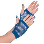 Blue Fishnet Glovelettes
