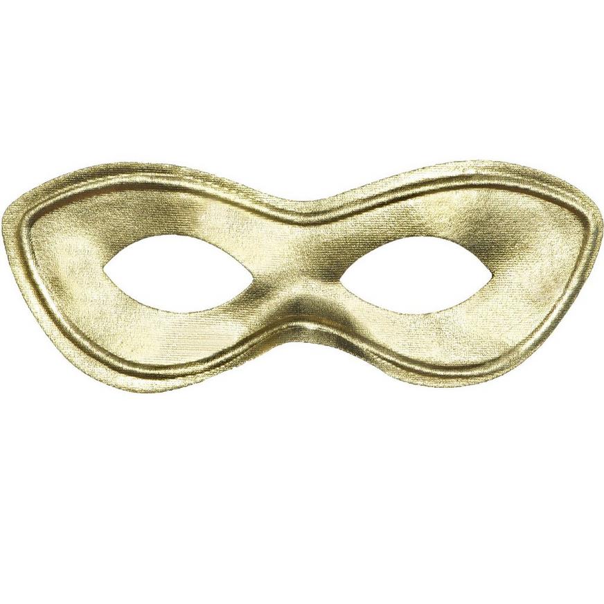 Blive ved fly Kan ikke Gold Domino Mask 7 1/2in x 3in | Party City