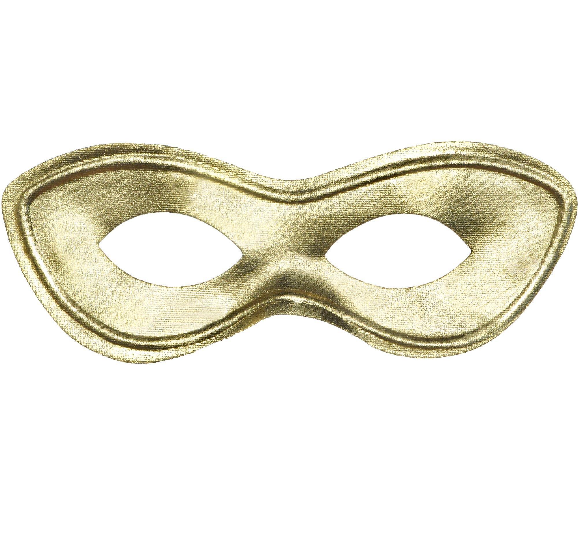 Gold Domino Mask 7 1/2in x 3in