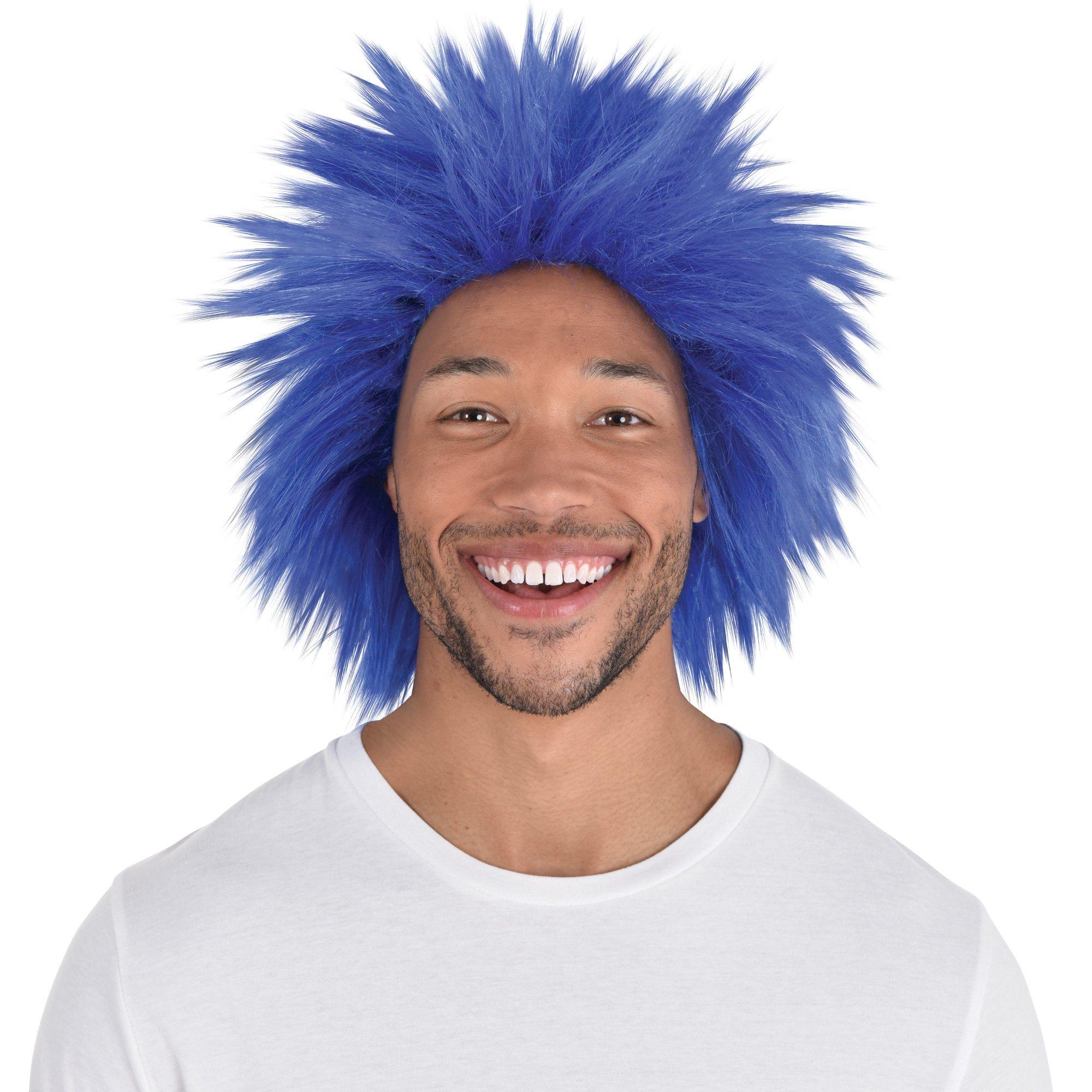 Blue Crazy Wig | Party City