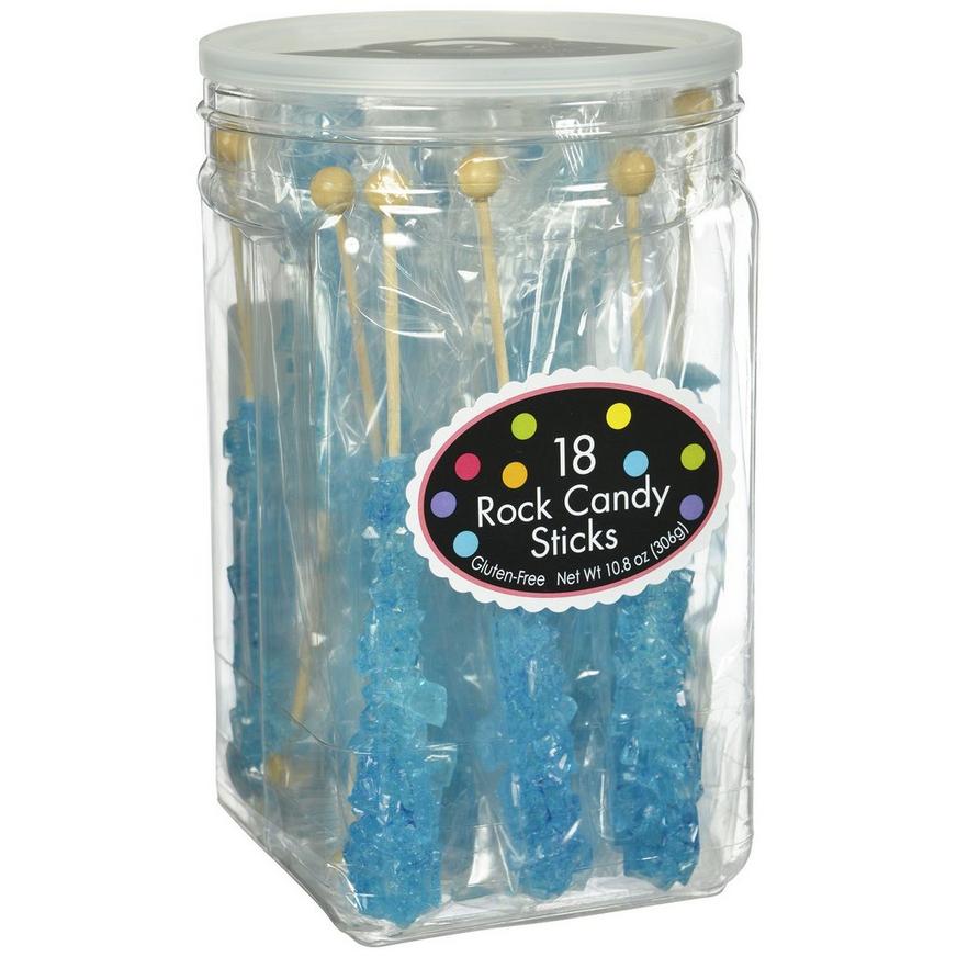Caribbean Blue Rock Candy Sticks, 18ct