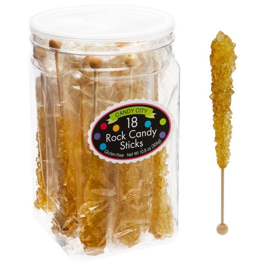 Gold Rock Candy Sticks, 18ct - Natural Flavor