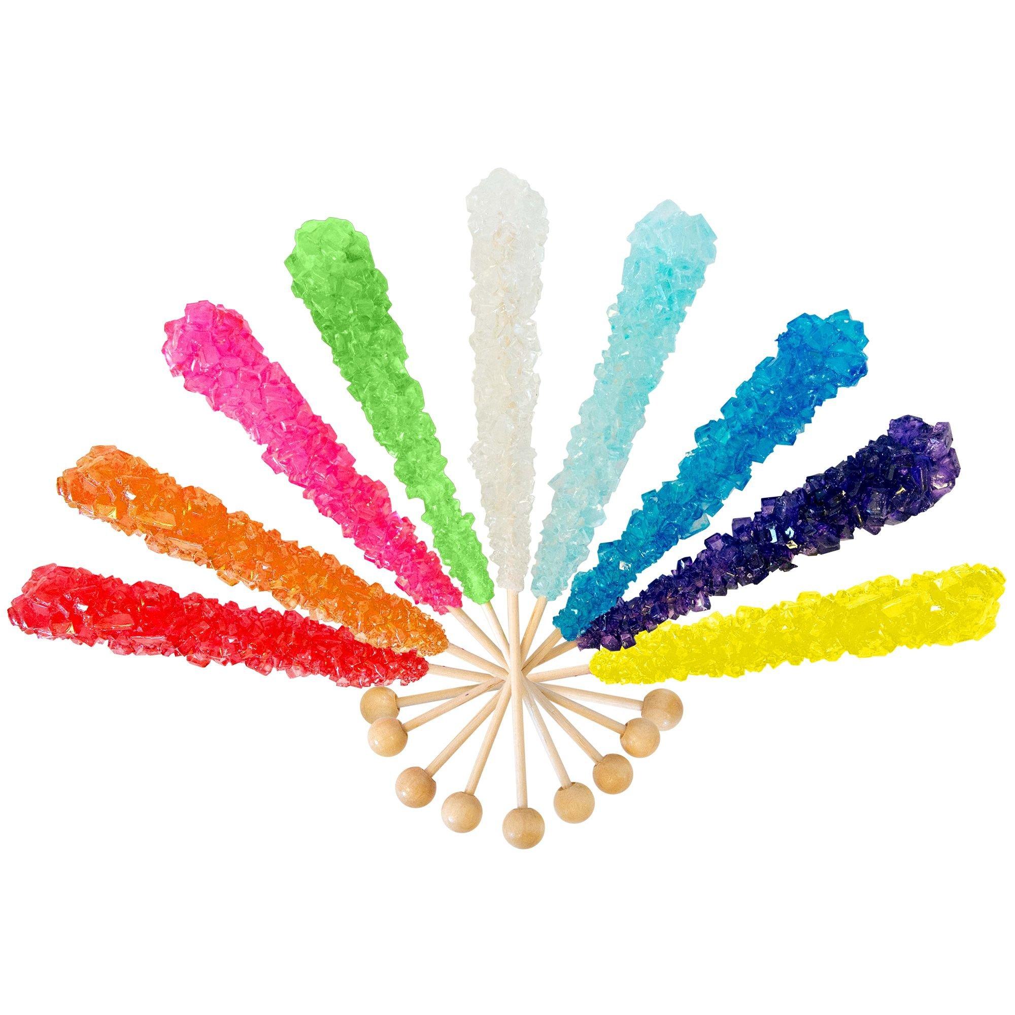 Rainbow Rock Candy Sticks, 18ct - Assorted Flavors