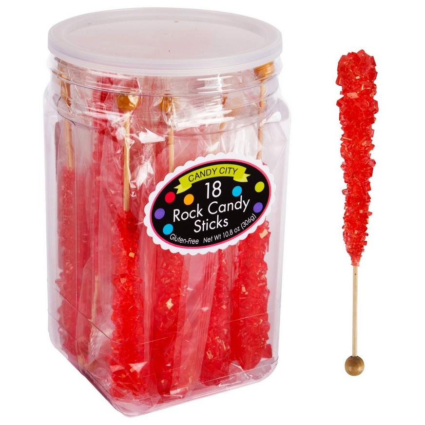 Red Rock Candy Sticks, 18ct