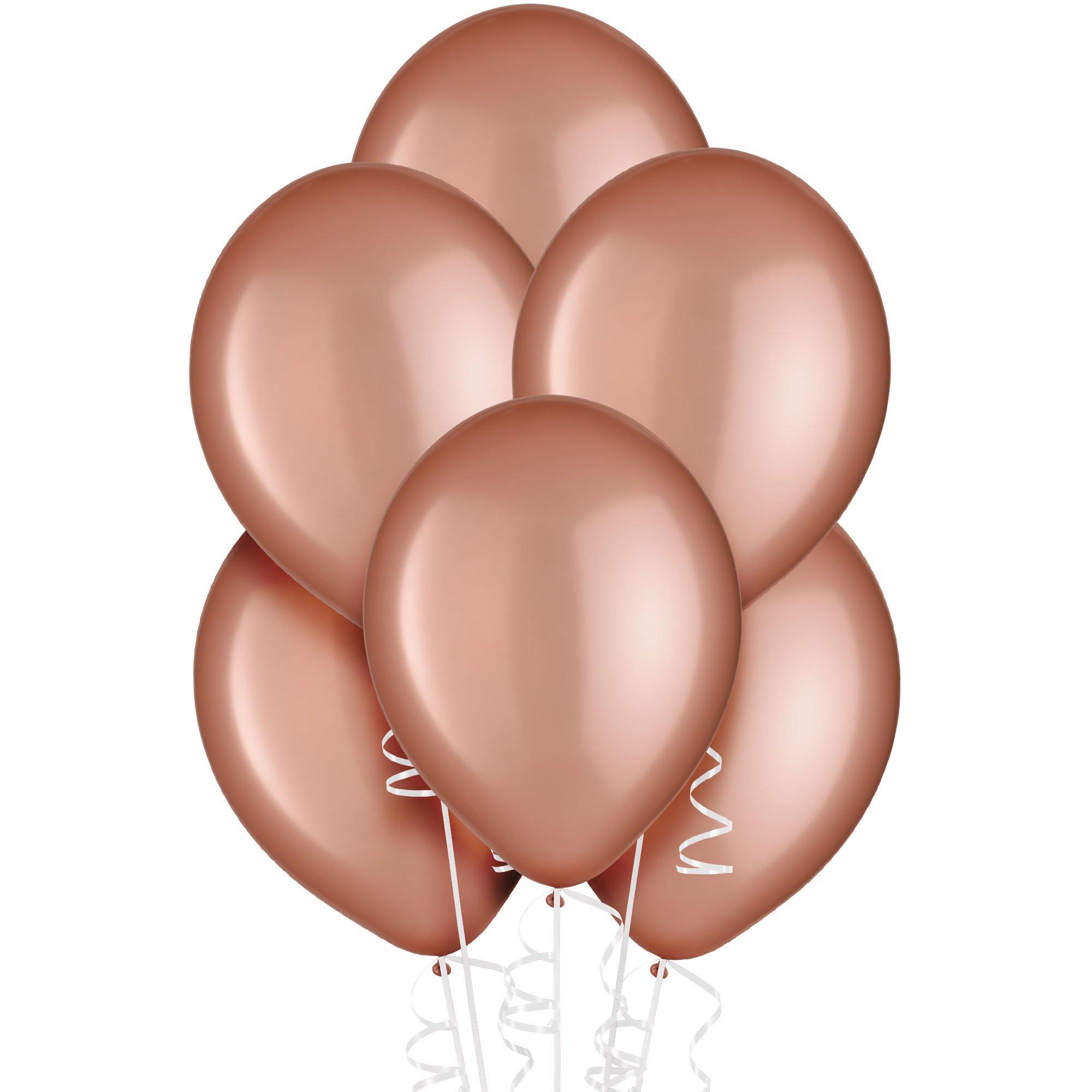12 Gold Birthday Printed Latex Balloons 15/pk