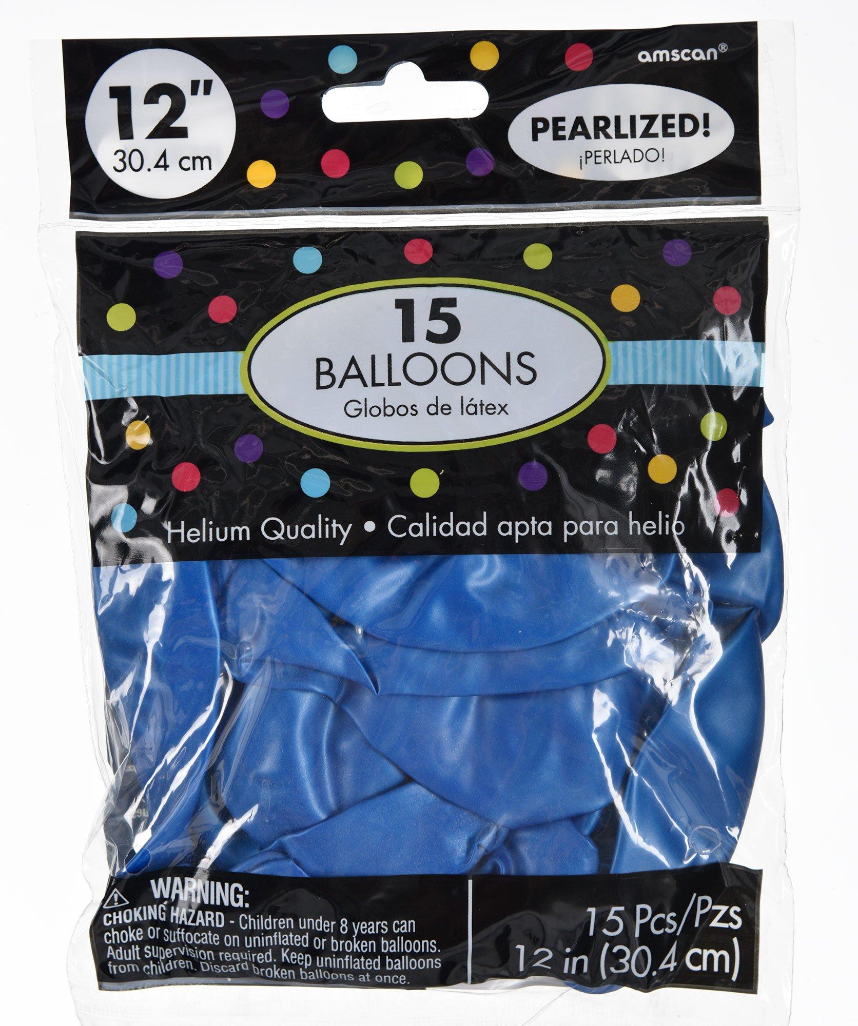 15ct, 12in, Royal Blue Pearl Balloons