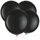 4ct, 24in, Black Balloons