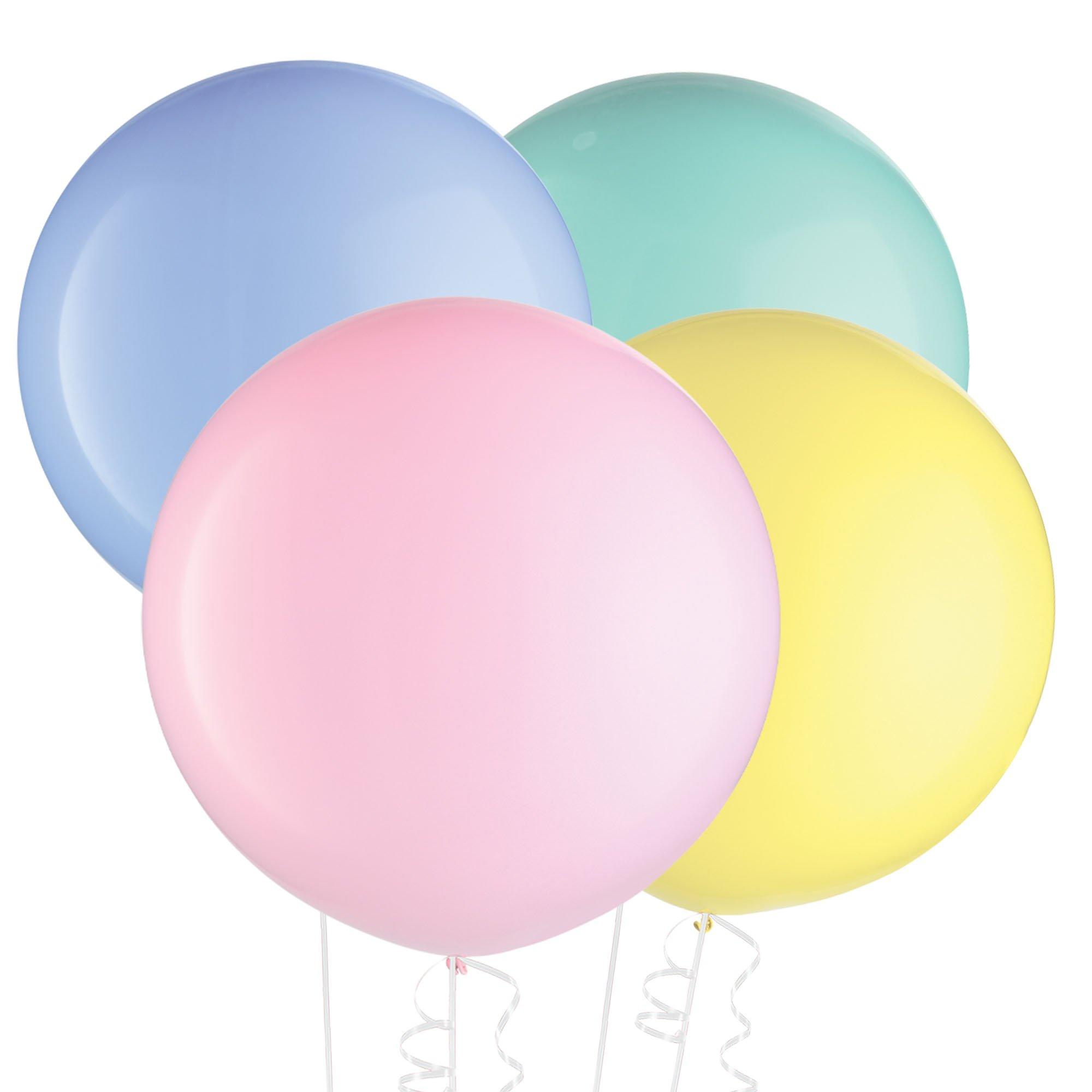 4ct 24in Assorted Pastel Balloons Party City