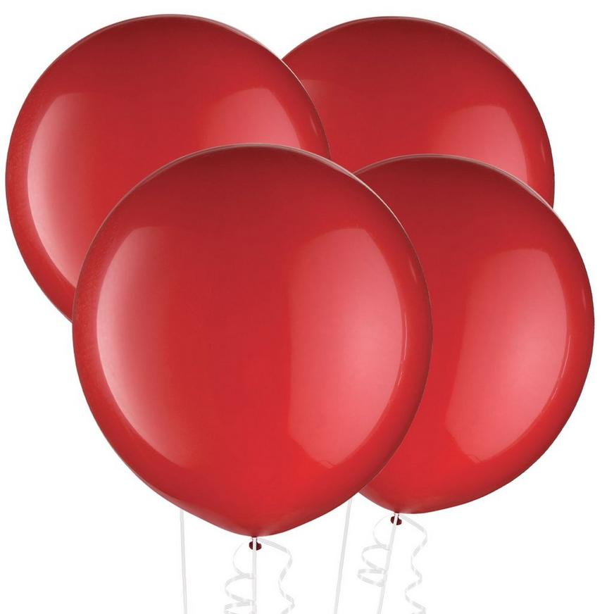 Red Balloons 4ct, 24in