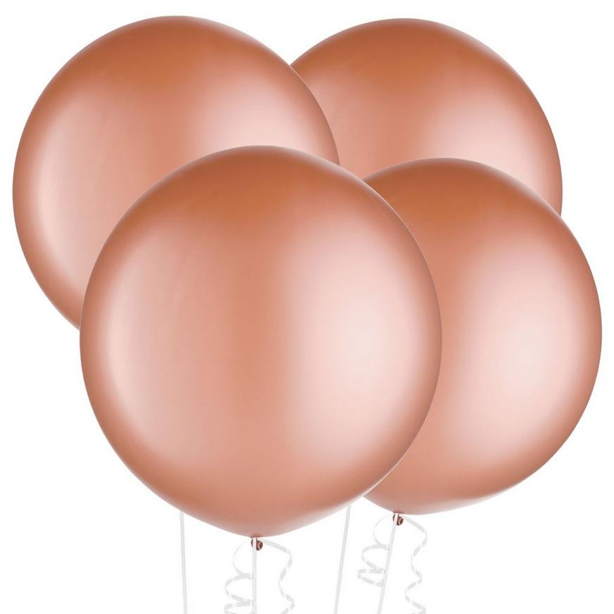 4ct, 24in, Rose Gold Pearl Balloons