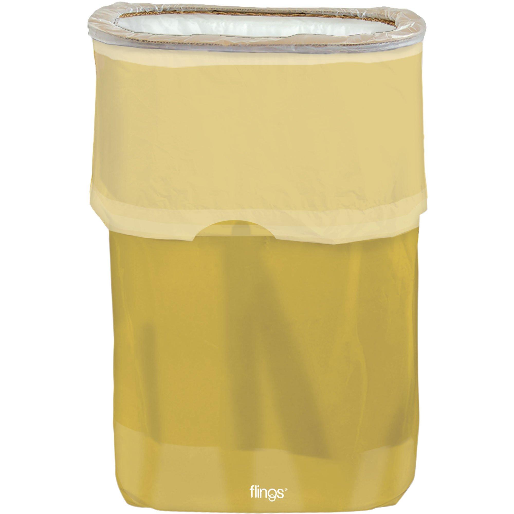 Flings Pop-Up Trash Bin - Gold