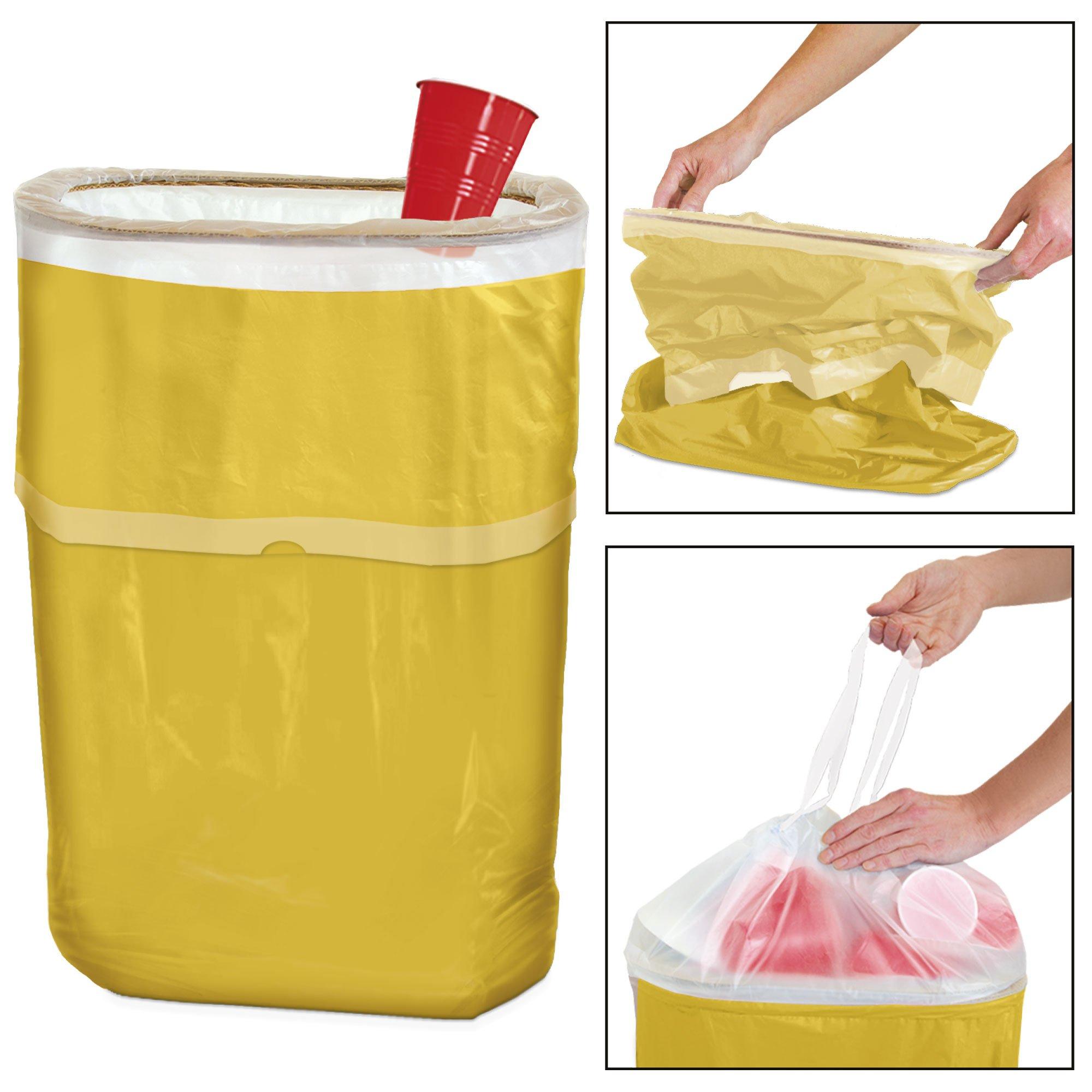 Gold Pop-Up Trash Bin