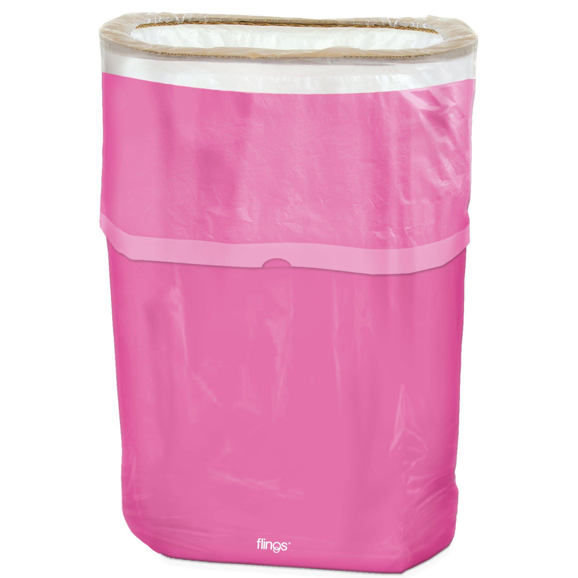 Bright Pink Pop-Up Trash Bin 15in x 22in