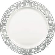 Lace Border Premium Plastic Dinner Plates 10ct