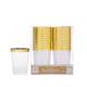 Clear Gold-Trimmed Premium Plastic Cups 20ct