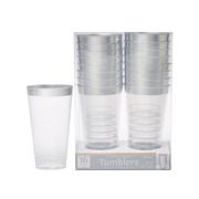 CLEAR Trimmed Premium Plastic Cups 16ct