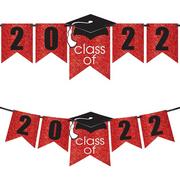 Glitter Red Graduation Year Banner Kit, 6.5ft - Congrats Grad