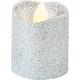 Glitter Silver Votive Flameless LED Candles 6ct