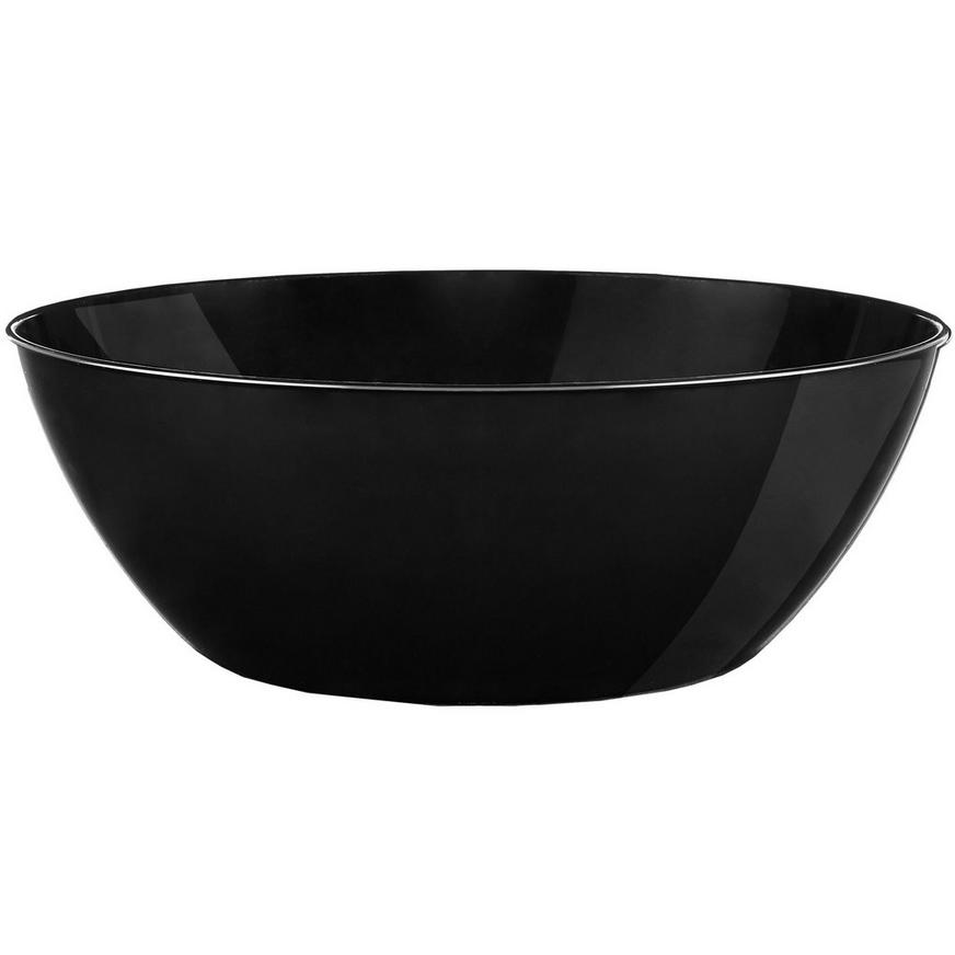 Black Plastic Serving Bowl