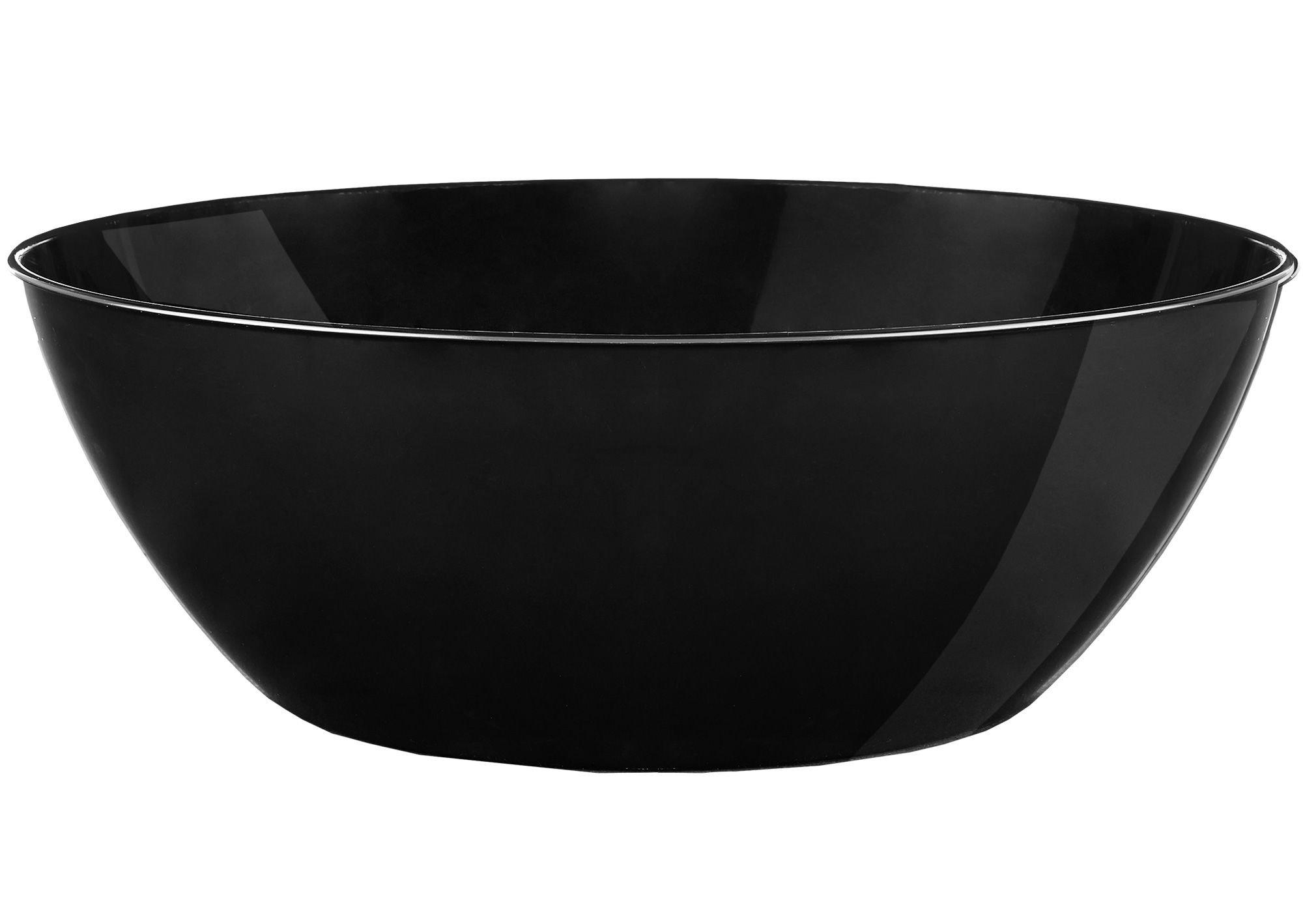 160 oz Square Black Plastic Large Modern Serving Bowl - 11 x 11