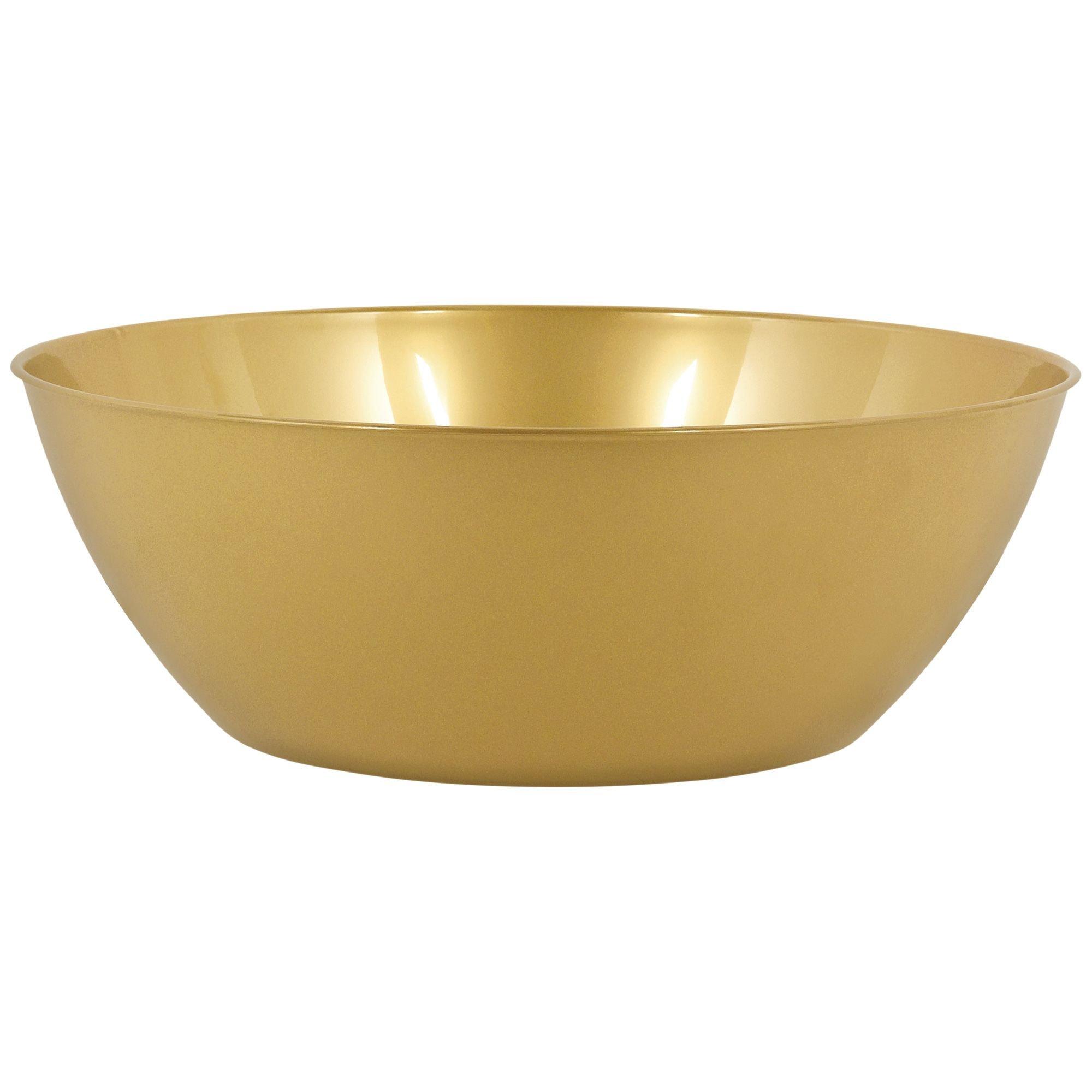 Gold Plastic Serving Bowl