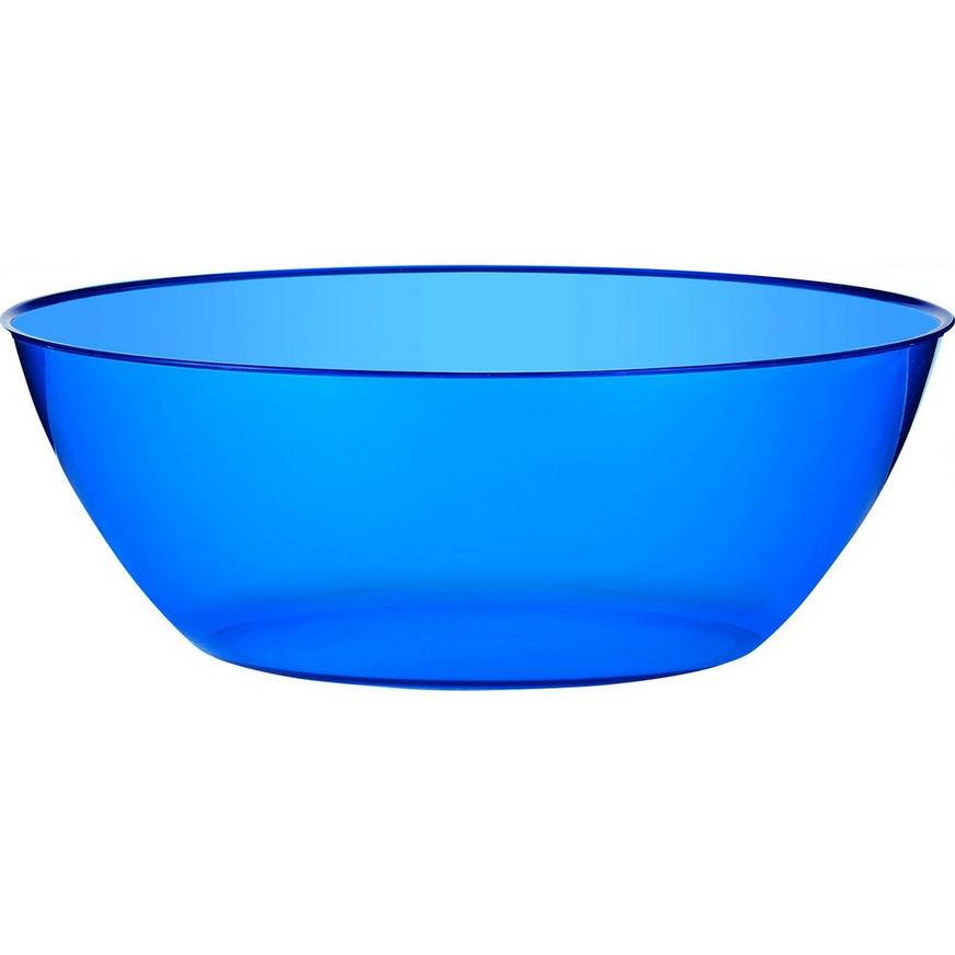 Royal Blue Plastic Serving Bowl