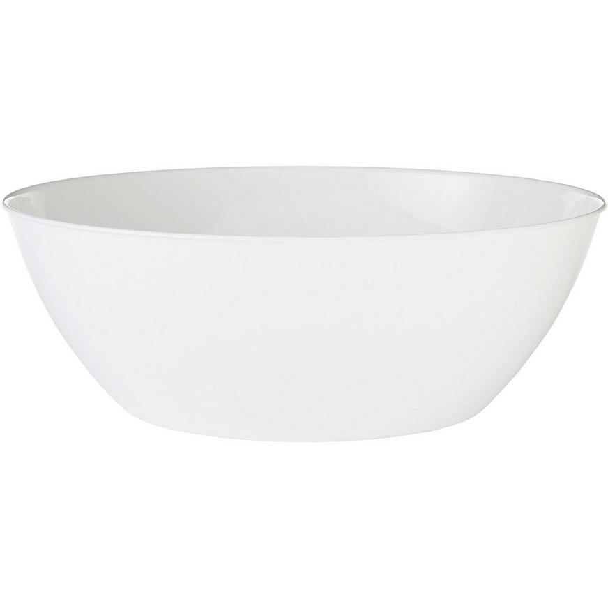 White Plastic Serving Bowl