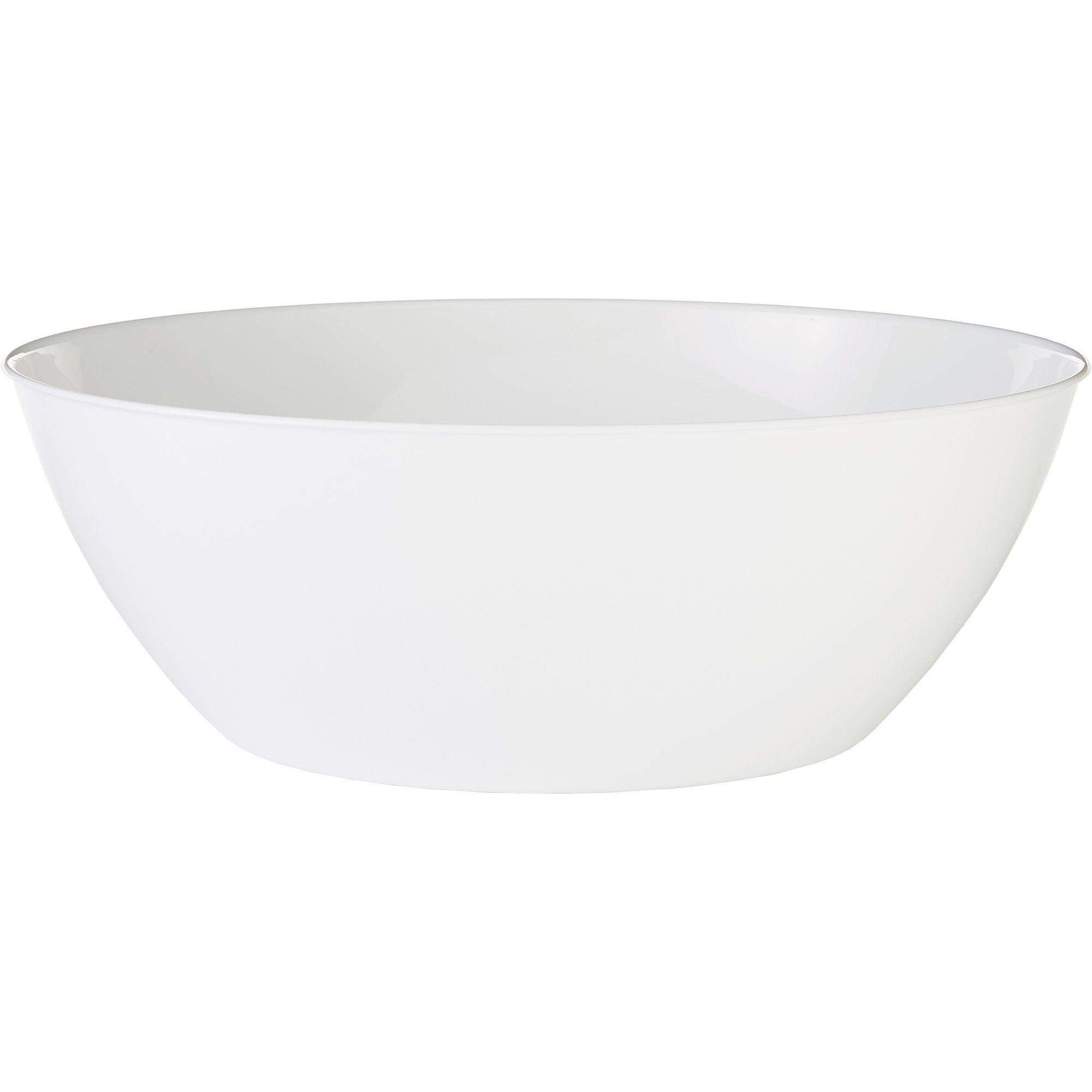 White plastic shop serving bowls