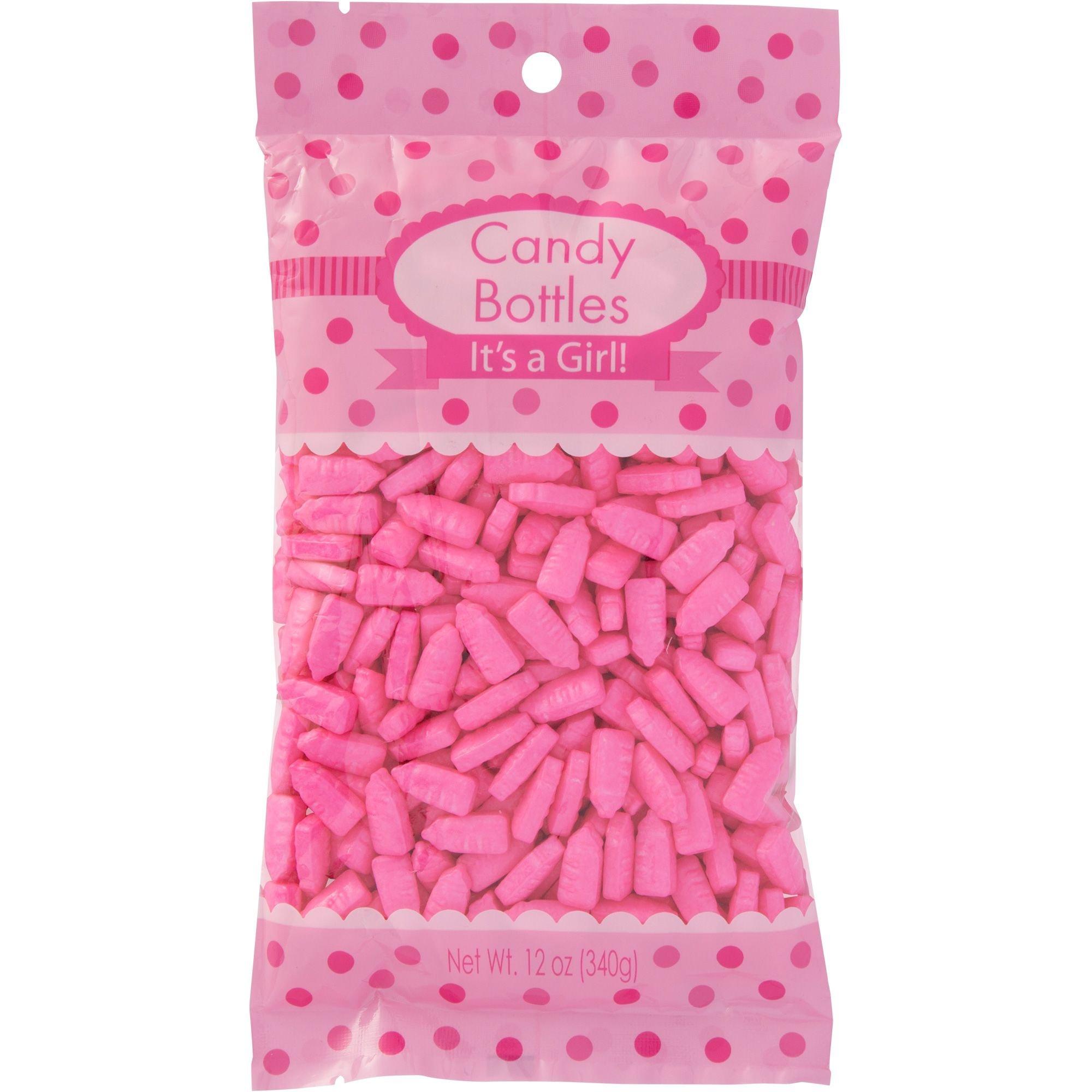 Bright Pink Bottle Baby Shower Candy 12oz Party City