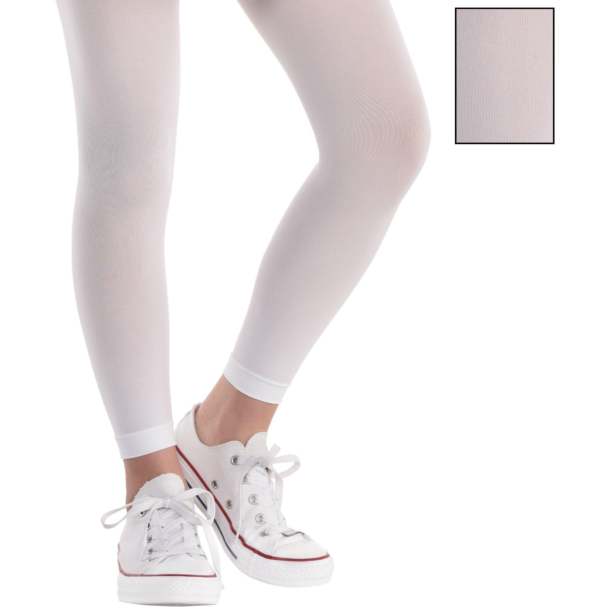 Child Footless Tights, White