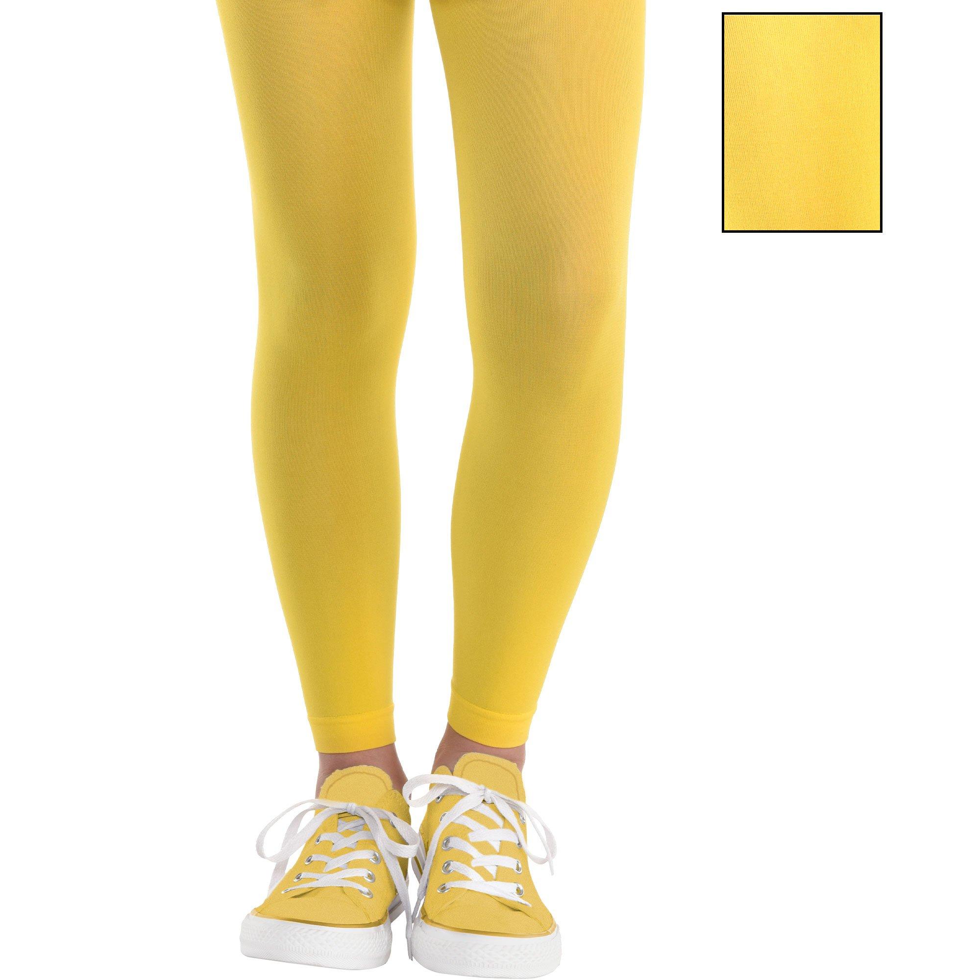 Child Yellow Footless Tights