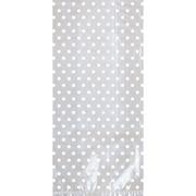 White Polka Dot Treat Bags with Bows 12ct