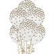 6ct, 12in, Transparent & Gold Dot Balloons
