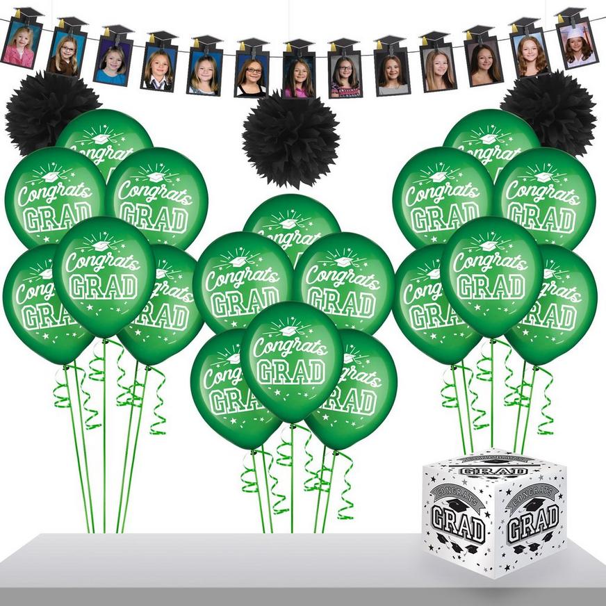 Green Congrats Grad Graduation Gift Table Decorating Kit