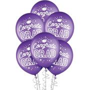 Purple Congrats Grad Graduation Gift Table Decorating Kit