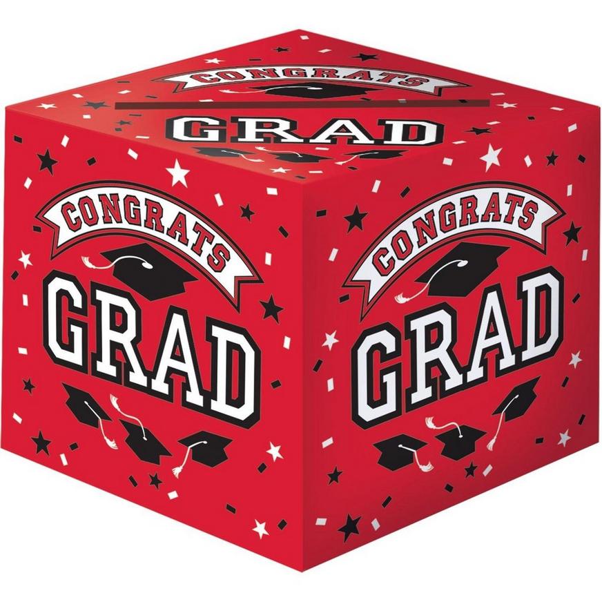 Red Congrats Grad Graduation Gift Table Decorating Kit