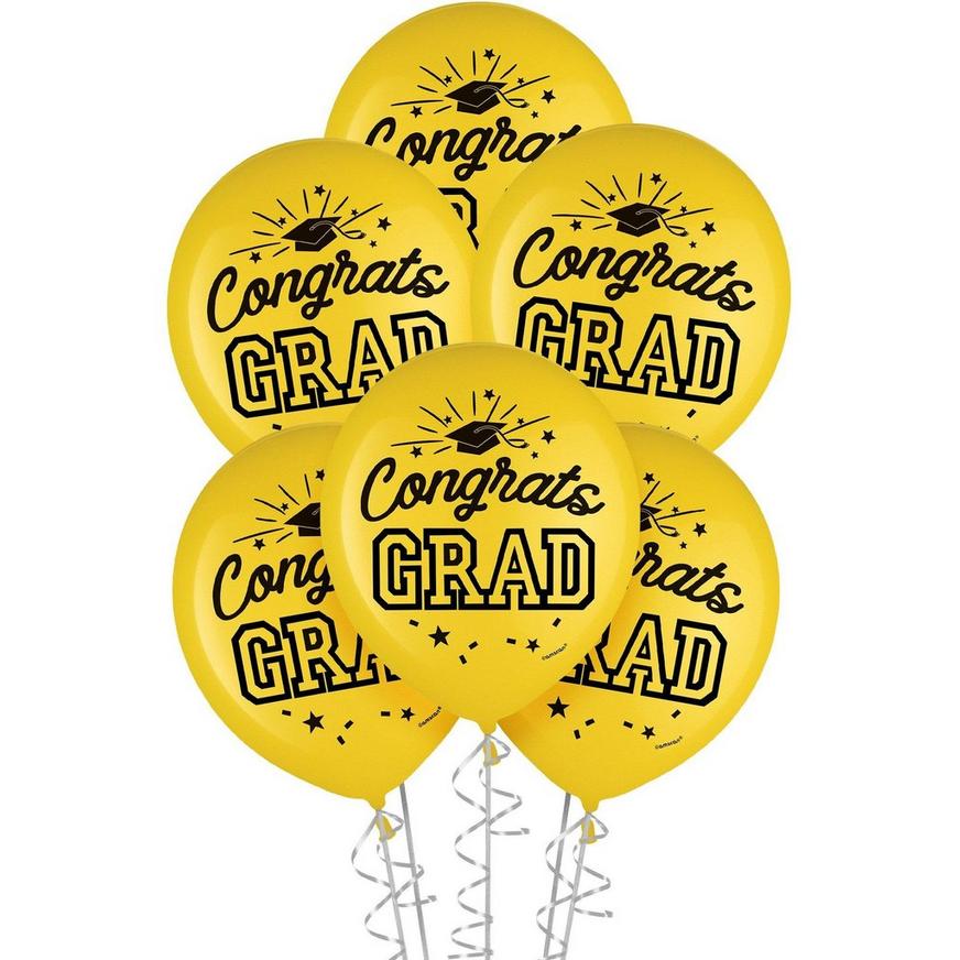 Yellow Congrats Grad Graduation Gift Table Decorating Kit