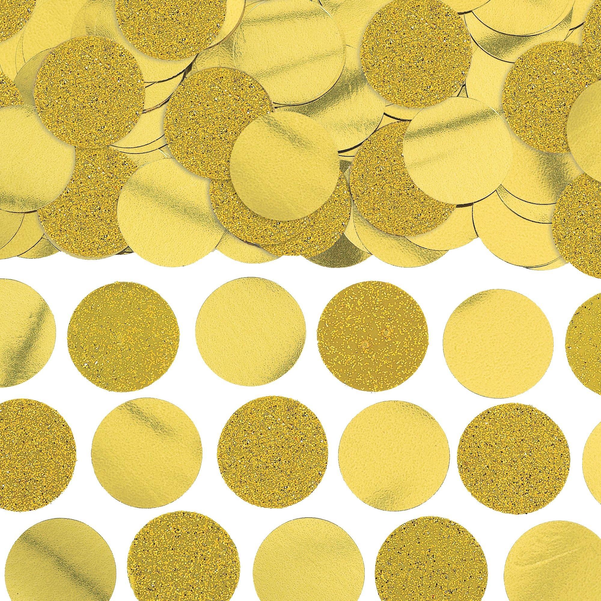 Glitter Gold Circle Confetti 2.25oz